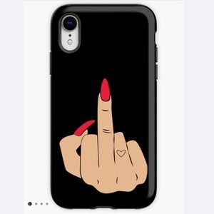 Middle finger iPhone XR tough case